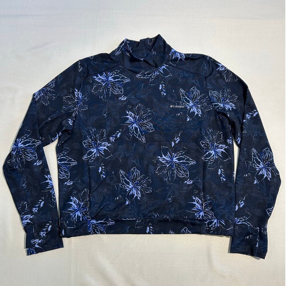 Columbia Omni-Shade Ballona Pullover Top Navy Blue XL